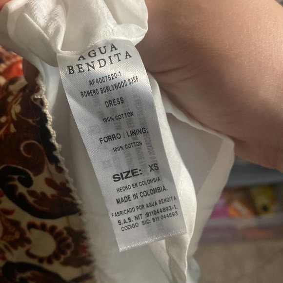 Agua Bendita For Anthro Dress xs boho maxi patterned - Picture 7 of 7